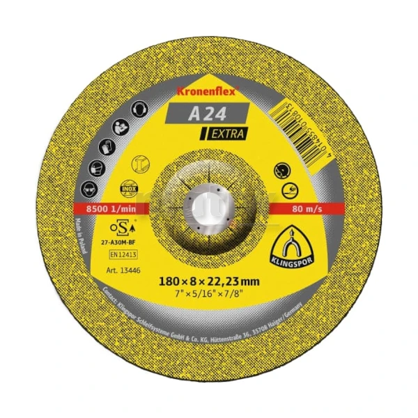 TARCZA DO SZLIFOWANIA KLINGSPOR A24 EXTRA 230 x 8,0 mm 10szt