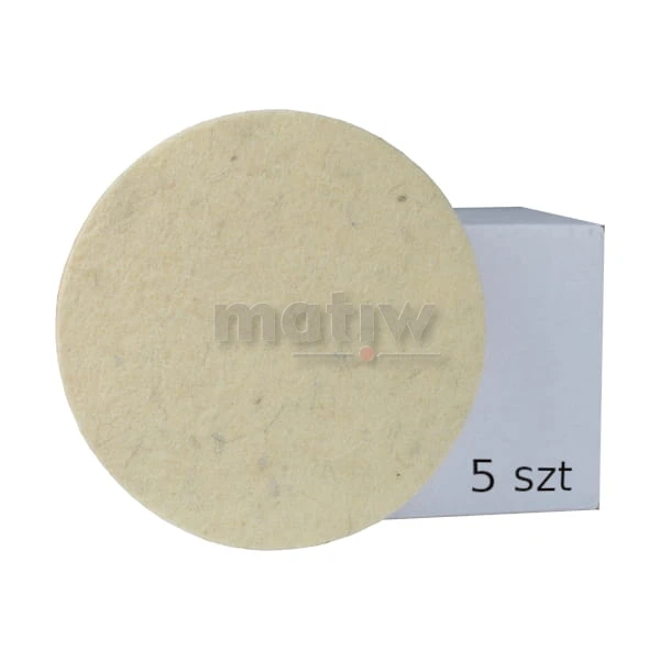 KRĄŻEK NA RZEP FILC POLERSKI 125 mm x 10 mm 5szt.