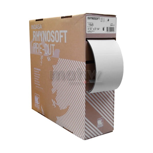 ROLKA PAPIER ŚCIERNY NA GĄBCE RHYNOSOFT PRE-CUT 115 mm x 25 m P400
