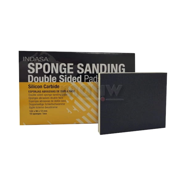 GĄBKA ŚCIERNA DWUSTRONNA INDASA SPONGE NA SUCHO 122 x 98 x 12 mm P100 10szt