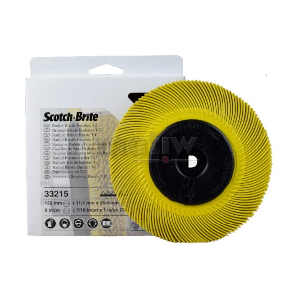 SZCZOTKA 3M BB-ZB 152 mm  P80 ŻÓŁTA TYP C 1 szt