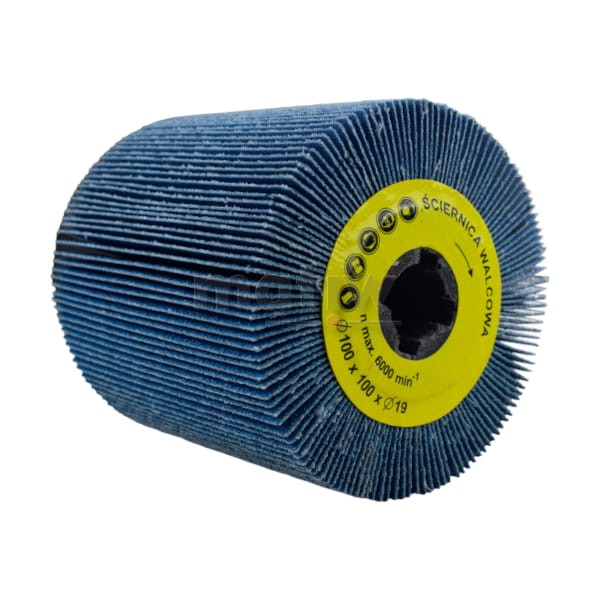 WALCOWA SATYNIARKA 100 x 100 x 19 mm P40 CYRKON INOX