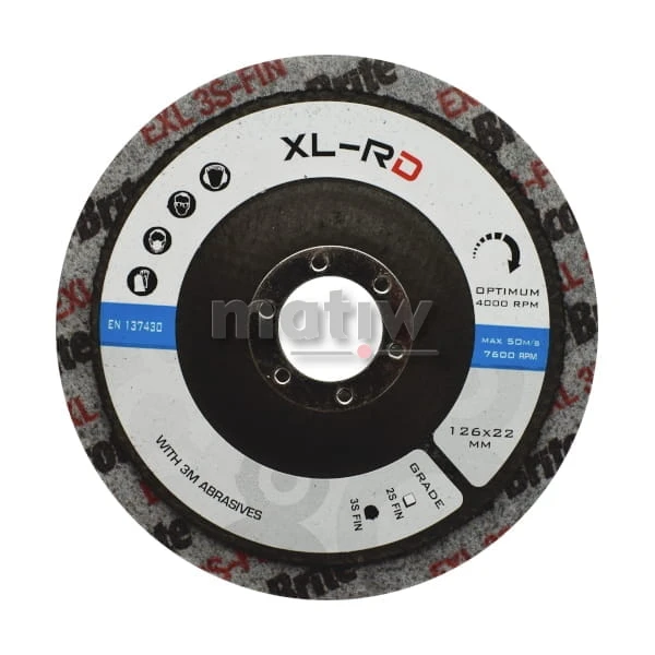 DYSK XL-RD WŁÓKNINA SPRASOWANA 126 mm x 6 mm x 22 mm 3S FINE 1szt