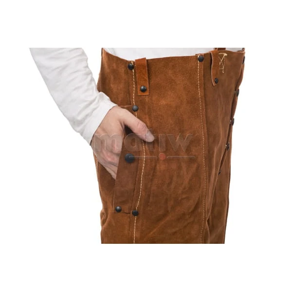 SKÓRZANE SPODNIE SPAWALNICZE LAVA BROWN WELDAS XL