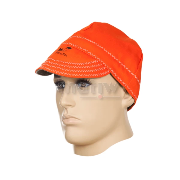 CZAPKA SPAWALNICZA TRUDNOPALNA POMARAŃCZOWA WELDAS r. 7 1/2 , obw. 60 cm