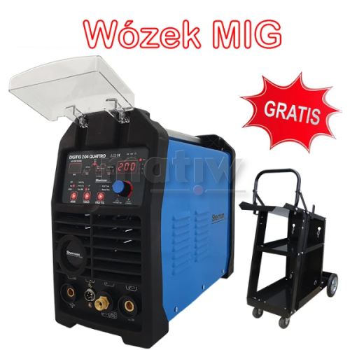 SPAWARKA TIG PLAZMA SHERMAN DIGITIG 204 QUATRO Z WÓZKIEM