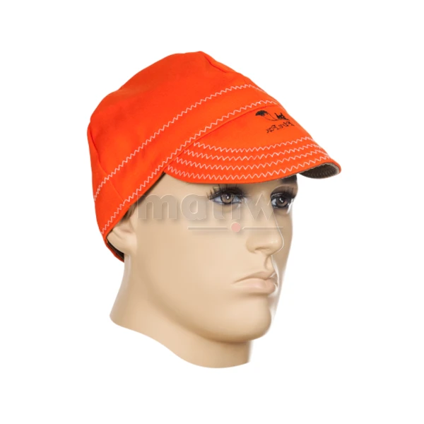 CZAPKA SPAWALNICZA TRUDNOPALNA POMARAŃCZOWA WELDAS r. 7 3/4 , obw. 62 cm