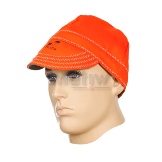 CZAPKA SPAWALNICZA TRUDNOPALNA POMARAŃCZOWA WELDAS r. 7 1/8 , obw. 57 cm