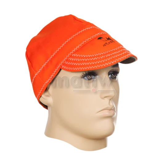 CZAPKA SPAWALNICZA TRUDNOPALNA POMARAŃCZOWA WELDAS r. 7 , obw. 56 cm