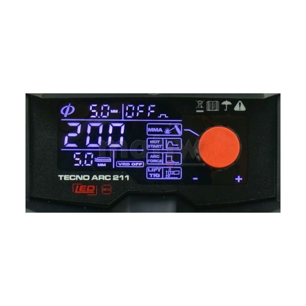 SPAWARKA MMA IDEAL TECNO ARC 211 LED INWERTOROWA TIG VRD 200A 60%