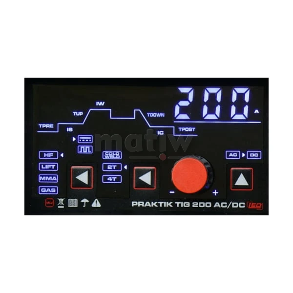 SPAWARKA TIG IDEAL PRAKTIK TIG 200 AC/DC LED ALU MMA T-17 4m