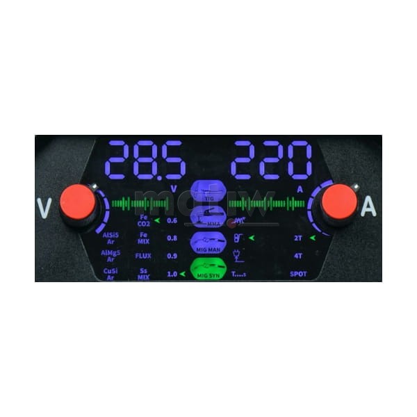 SPAWARKA MIGOMAT IDEAL MIG TECNO 224 SYNERGIC LED 4x4 SYNERGIA TIG MMA FLUX