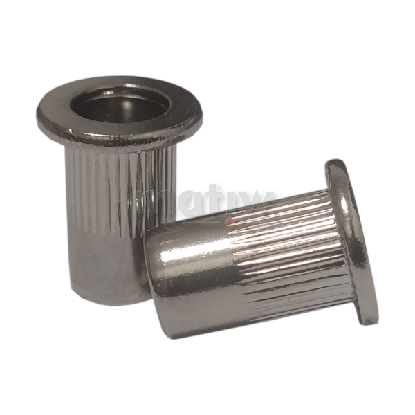 NITONAKRĘTKA NIERDZEWNA WALCOWA RADEŁKOWANA A2 KOŁNIERZ PŁASKI M3 100szt