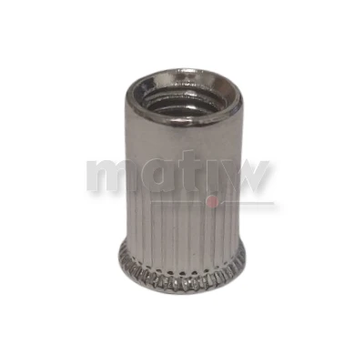 NITONAKRĘTKA NIERDZEWNA WALCOWA RADEŁKOWANA A2 KOŁNIERZ STOŻEK MAŁY M6 0,5-3,0 100szt