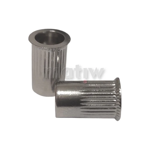 NITONAKRĘTKA NIERDZEWNA WALCOWA RADEŁKOWANA A2 KOŁNIERZ STOŻEK MAŁY M6 2,5-4,5 100szt