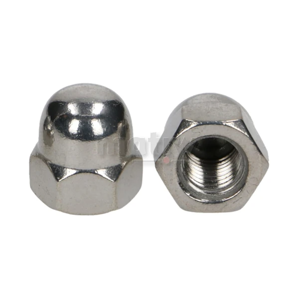 NAKRĘTKA NIERDZEWNA KOŁPAKOWA 6-KĄTNA A2 DIN 1587 M3 100szt