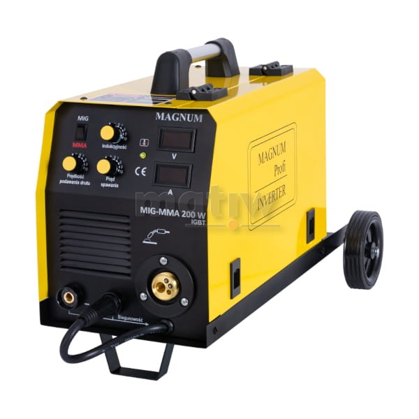 SPAWARKA MIGOMAT MAGNUM MIG 200W MMA IGBT 180A 60% PODWOZIE Z KOŁAMI
