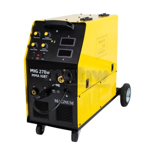 SPAWARKA MIGOMAT MAGNUM MIG 278W MMA IGBT 280A 60% 400V PODWOZIE Z KOŁAMI