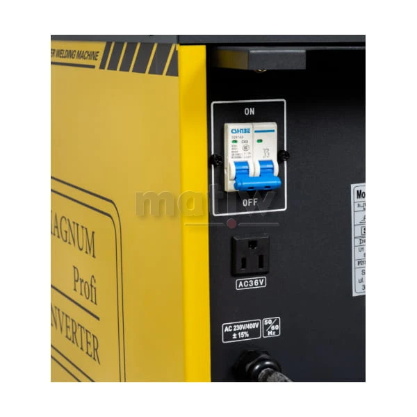 SPAWARKA MIGOMAT MAGNUM MIG 350 MMA IGBT V2 400V 350A 60% PODWOZIE Z KOŁAMI