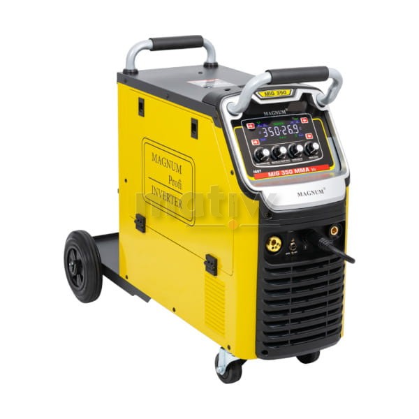 SPAWARKA MIGOMAT MAGNUM MIG 350 MMA IGBT V2 400V 350A 60% PODWOZIE Z KOŁAMI