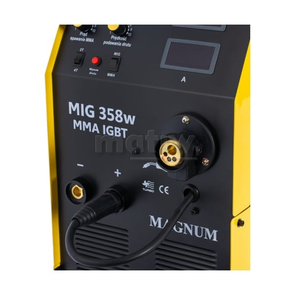 SPAWARKA MIGOMAT MAGNUM MIG 358W MMA IGBT 400V 350A 60% PODWOZIE Z KOŁAMI