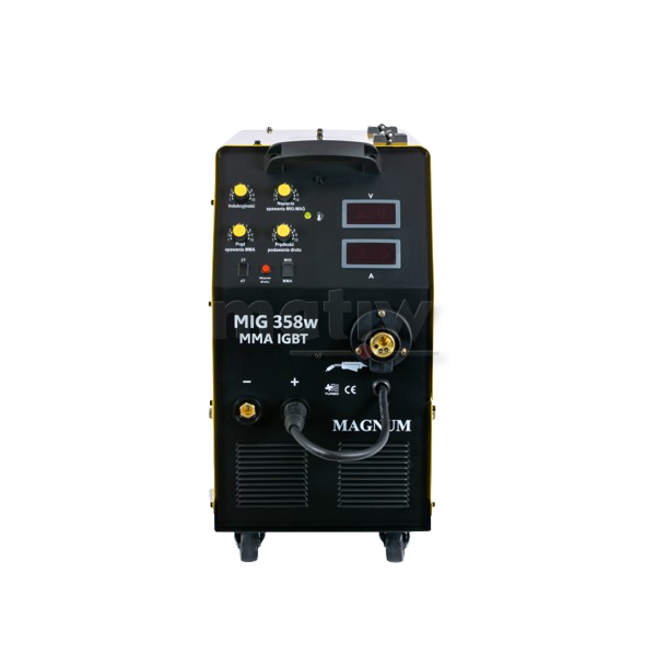 SPAWARKA MIGOMAT MAGNUM MIG 358W MMA IGBT 400V 350A 60% PODWOZIE Z KOŁAMI