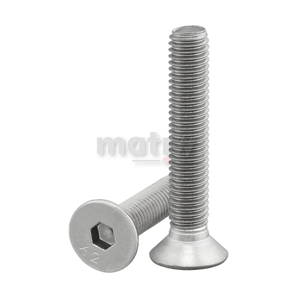 ŚRUBA NIERDZEWNA A2 ŁEB STOŻKOWY NA IMBUS DIN 7991 M12 x 80 100szt