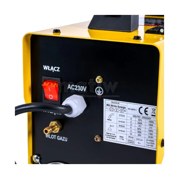 SPAWARKA MIGOMAT MAGNUM MIG 204 ALU SYNERGIA MMA TIG 200A 60%