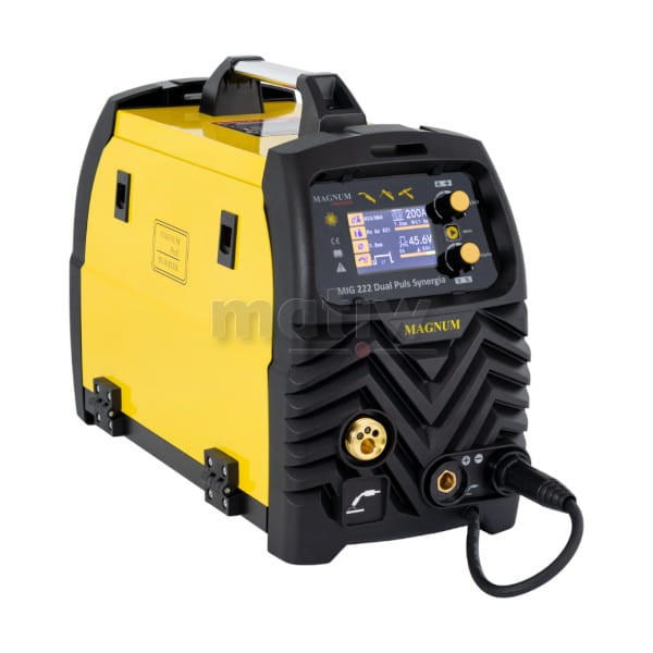 SPAWARKA MIGOMAT MAGNUM MIG 222 DUAL PULS SYNERGIA LCD MMA TIG ALU 200A 60%