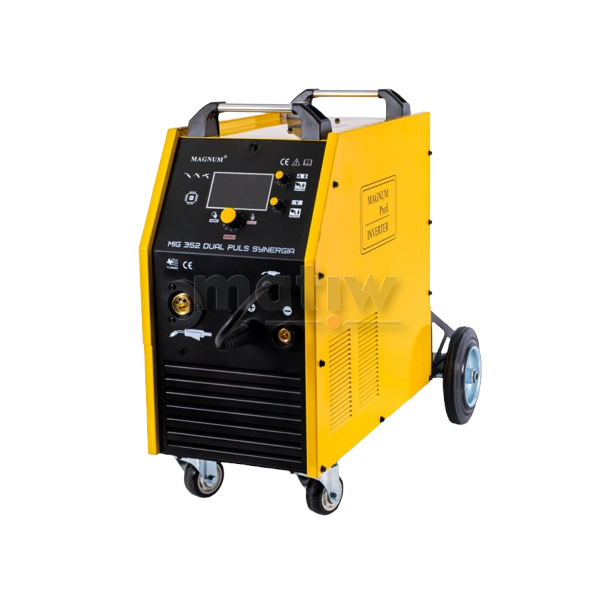 SPAWARKA MIGOMAT MAGNUM MIG 352 DUAL PULS SYNERGIA PODWOZIE Z KOŁAMI 350A
