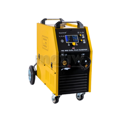SPAWARKA MIGOMAT MAGNUM MIG 352 DUAL PULS SYNERGIA PODWOZIE Z KOŁAMI 350A