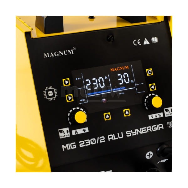 SPAWARKA MIGOMAT MAGNUM MIG 230/2 ALU SYNERGIA ALUMINIUM TIG MMA 200A 60%