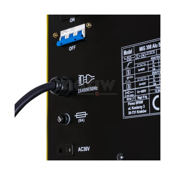 SPAWARKA MIGOMAT MAGNUM MIG 308 ALU SYNERGIA ALUMINIUM MMA TIG 300A 60%