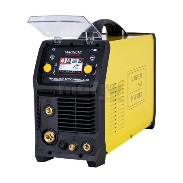 SPAWARKA MIGOMAT MAGNUM THF MIG 202P AC/DC SYNERGIA LCD MMA TIG 200A 60%