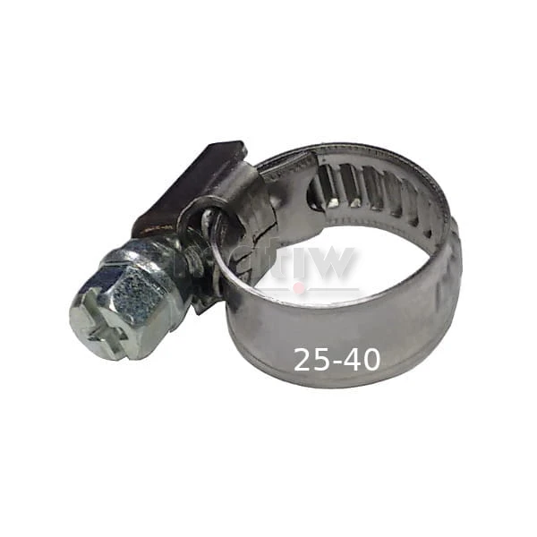 OPASKA ZACISKOWA ŚLIMAKOWA NIERDZEWNA 25,0 - 40,0 mm