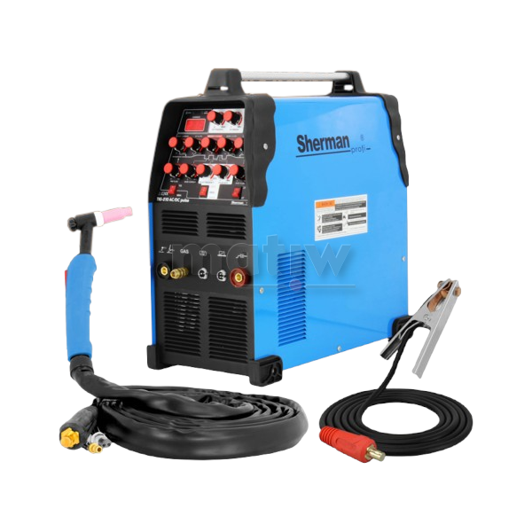 SPAWARKA INWERTOROWA TIG MMA ALUMINIUM SHERMAN TIG 210 AC/DC PULSE