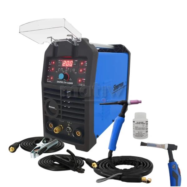 SPAWARKA INWERTOROWA TIG MMA SHERMAN DIGITIG 214 CLEAN CZYSZCZENIE SPOIN