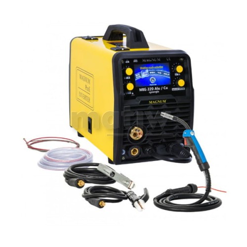 SPAWARKA MIGOMAT MAGNUM MIG 220 ALU/CU SYNERGIA ALUMINIUM TIG MMA 200A 60%