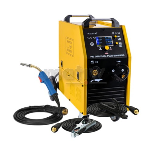 SPAWARKA MIGOMAT MAGNUM MIG 352 DUAL PULS SYNERGIA PODWOZIE Z KOŁAMI 350A