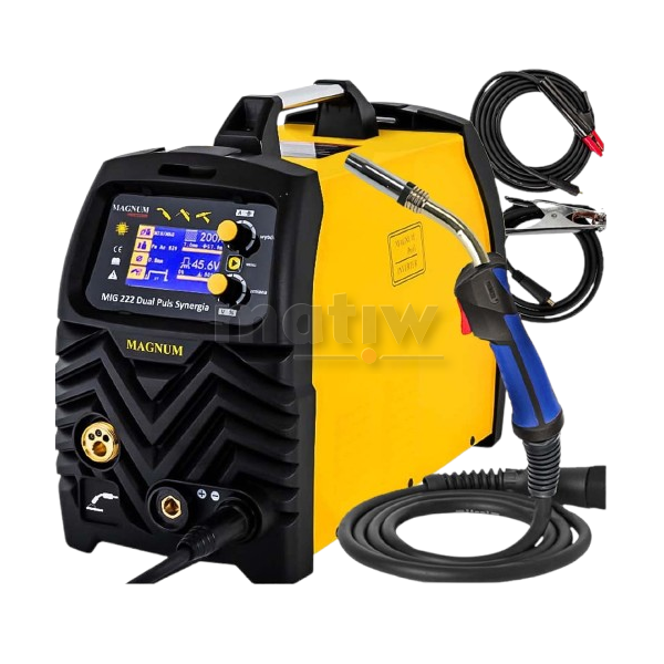 SPAWARKA MIGOMAT MAGNUM MIG 222 DUAL PULS SYNERGIA LCD MMA TIG ALU 200A 60%