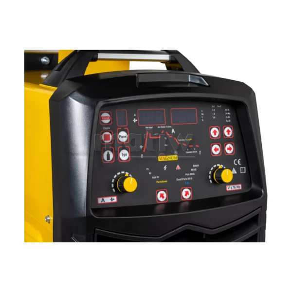 PÓŁAUTOMAT INWERTER MAGNUM MIG 501-S DUAL PULS SYNERGIA LED 500A, MB501/3, WBUDOWANA CHŁODNICA + ZEWNĘTRZNY PODAJNIK DRUTU (ZP22) + PZW/15m +BTC