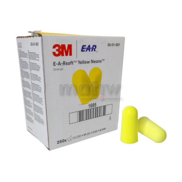 ZATYCZKI STOPERY DO USZU Z PIANKI 3M E-A-R SOFT NEON 250 PAR