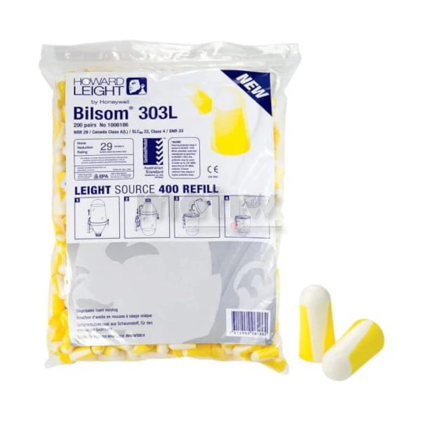 WKŁADKI PRZECIWHAŁASOWE HONEYWELL BILSOM 303L 200 PAR / UZUPEŁNIENIE DO DOZOWNIKÓW