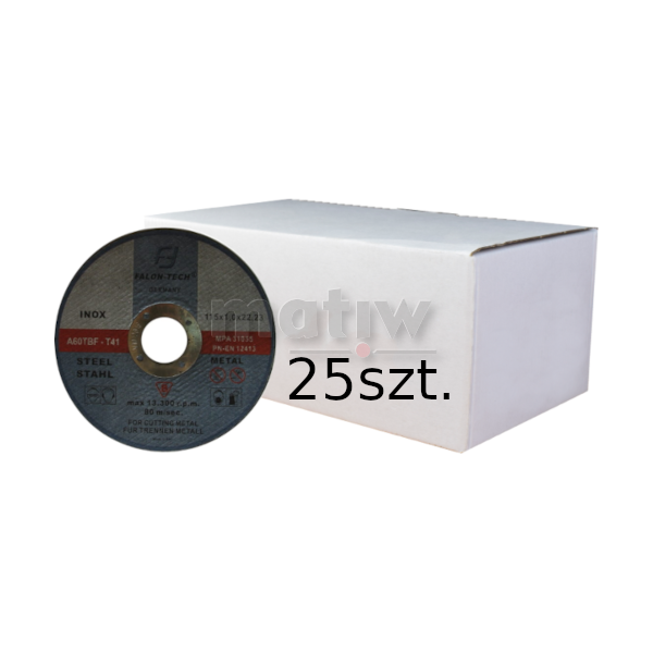 TARCZA DO CIĘCIA METALU FALON-TECH INOX 115 x 1,0 mm 25szt