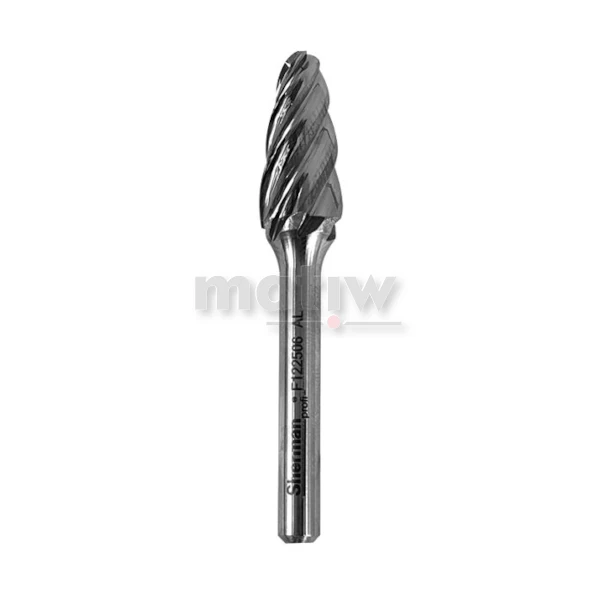 FREZ TRZPIENIOWY OSTROŁUKOWY ZAOKRĄGLONY DO ALUMINIUM SHERMAN TYP F 12 mm