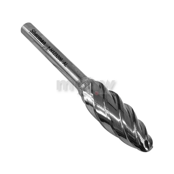 FREZ TRZPIENIOWY PŁOMIENIOWY DO ALUMINIUM SHERMAN TYP H 12 mm