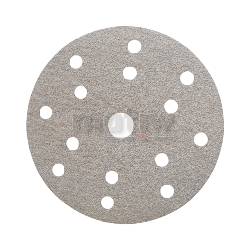 KRĄŻEK PAPIER ŚCIERNY NA RZEP 150 mm 14H+1 INDASA HT CERAMIC LINE P40 25szt.