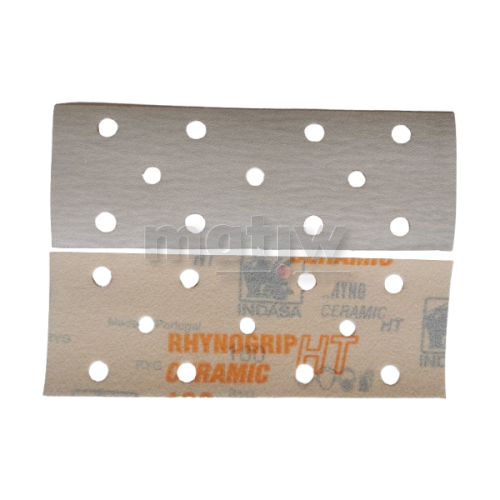 ARKUSZ PAPIER ŚCIERNY NA RZEP 70x198 mm 11H INDASA HT CERAMIC LINE  P80 50sz