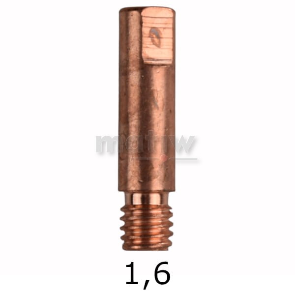 KOŃCÓWKA PRĄDOWA MIG MAG M6 x 25 mm 1,6mm 10szt