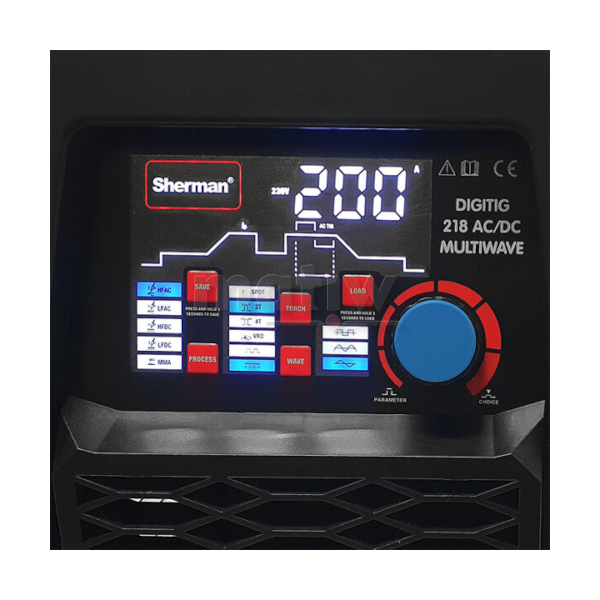 SPAWARKA INWERTOROWA TIG SHERMAN DIGTIG 218 AC/DC MULTIWAVE